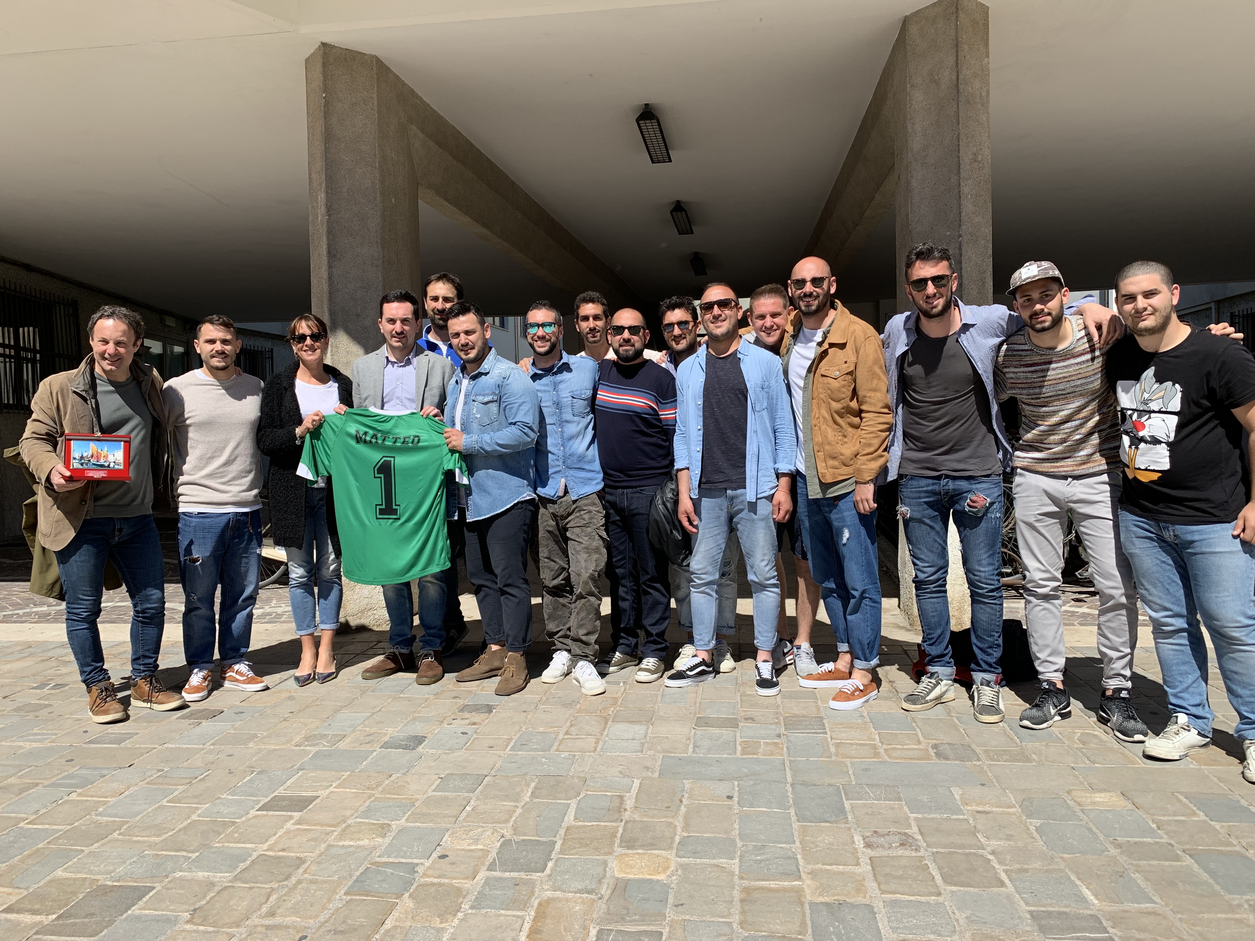 Sindaco e assessore incontrano la I squadra della Polisportiva Villamarina  promossa in I categoria 