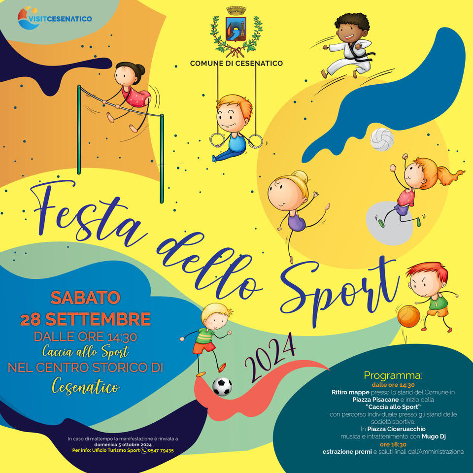Il 28 settembre torna la 'Festa dello Sport'